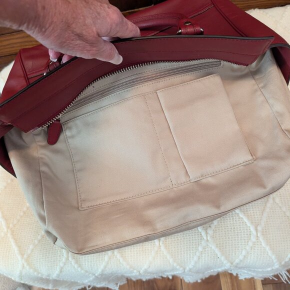 COACH 19890 Dark Red Leather Legacy Medium Candace Carryall Tote Shoulder Bag - Picture 15 of 16